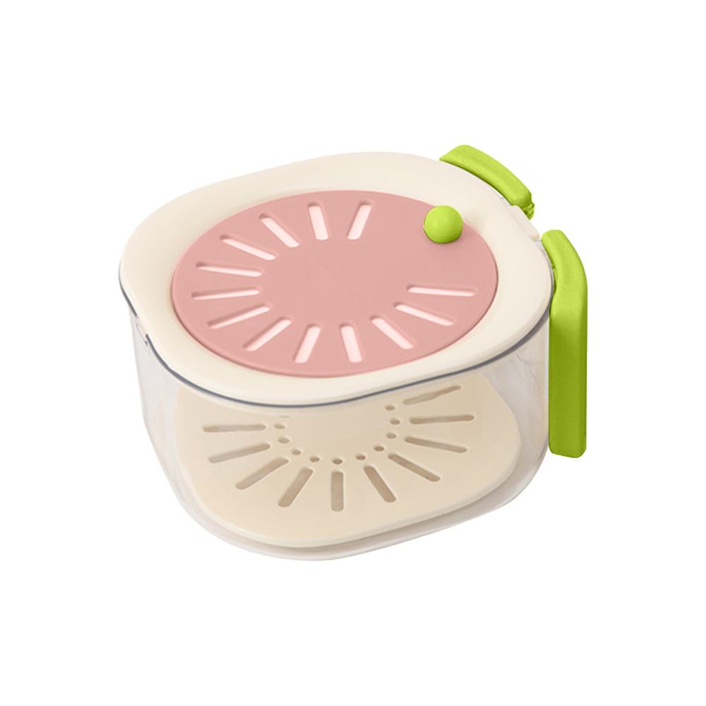 2-in-1 Drain New Multifunctional Fruit And Vegetable Filter With Washing With Washing Lid Drainer Fruit Container Screen, B U3F3