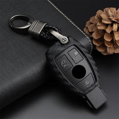 Carbon Fiber Pattern Soft Silicone Key Case Cover for Mercedes for Benz B200 C180 E260L S320 GLK300 CLA CLS S400 Car Styling