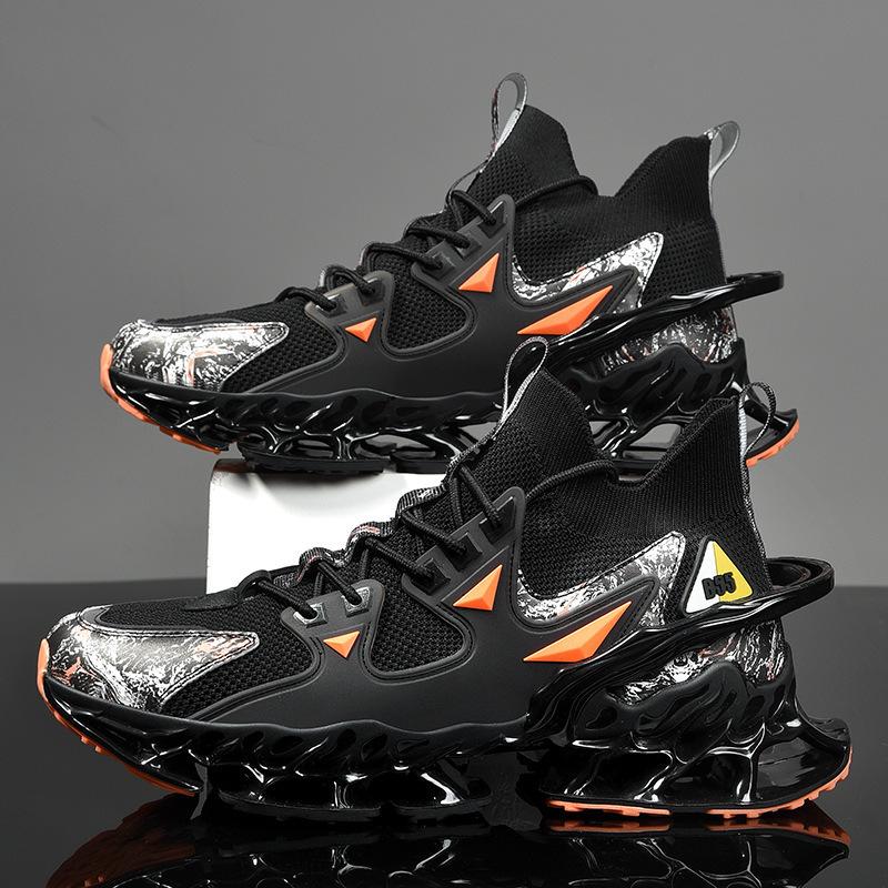 Blade shoes men's spring new fly-woven casual sports shoes men's running shoes and socks