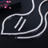 T0163 Bridal Dress Accessories Necklace Earrings Bracelet Three-Piece Super Flash Zircon Jewelry