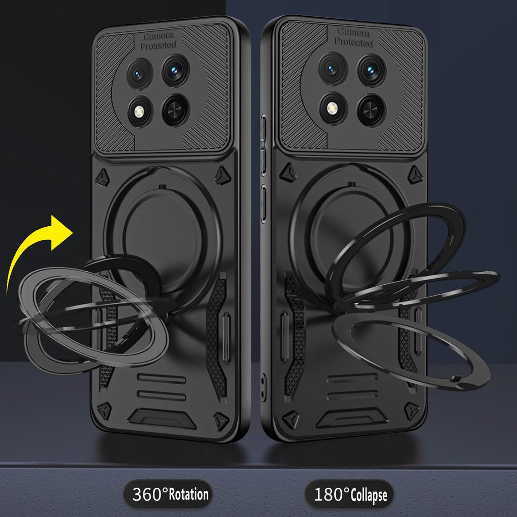 Magnetic Case For Honor Magic7 Lite 5G / X60 Pro 5G / X9c 5G Shockproof TPU + PC Phone Back Cover with Kickstand