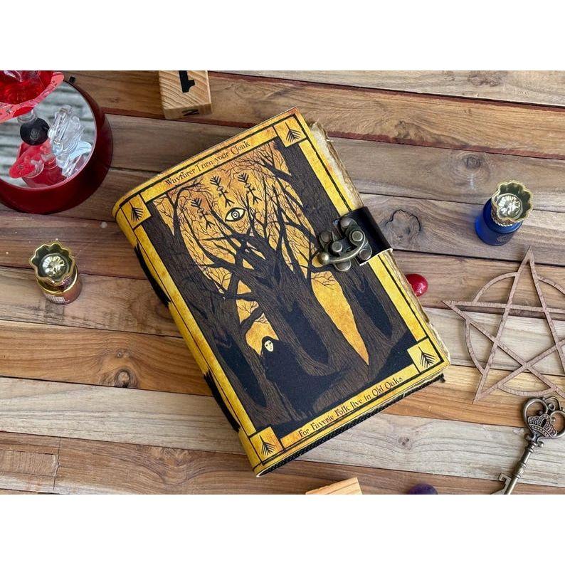 Jurnal din piele Arborele Vieții - Caiete din piele naturală pentru femei - Jurnal frumos pentru caiet de schițe, carte de călătorie, carte de vrăji goală