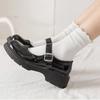 1 par /Lote Calcetines para Mujer Volante Algodón Tubo Medio Tobillo Corto Transpirable Negro Blanco set Primavera Otoño