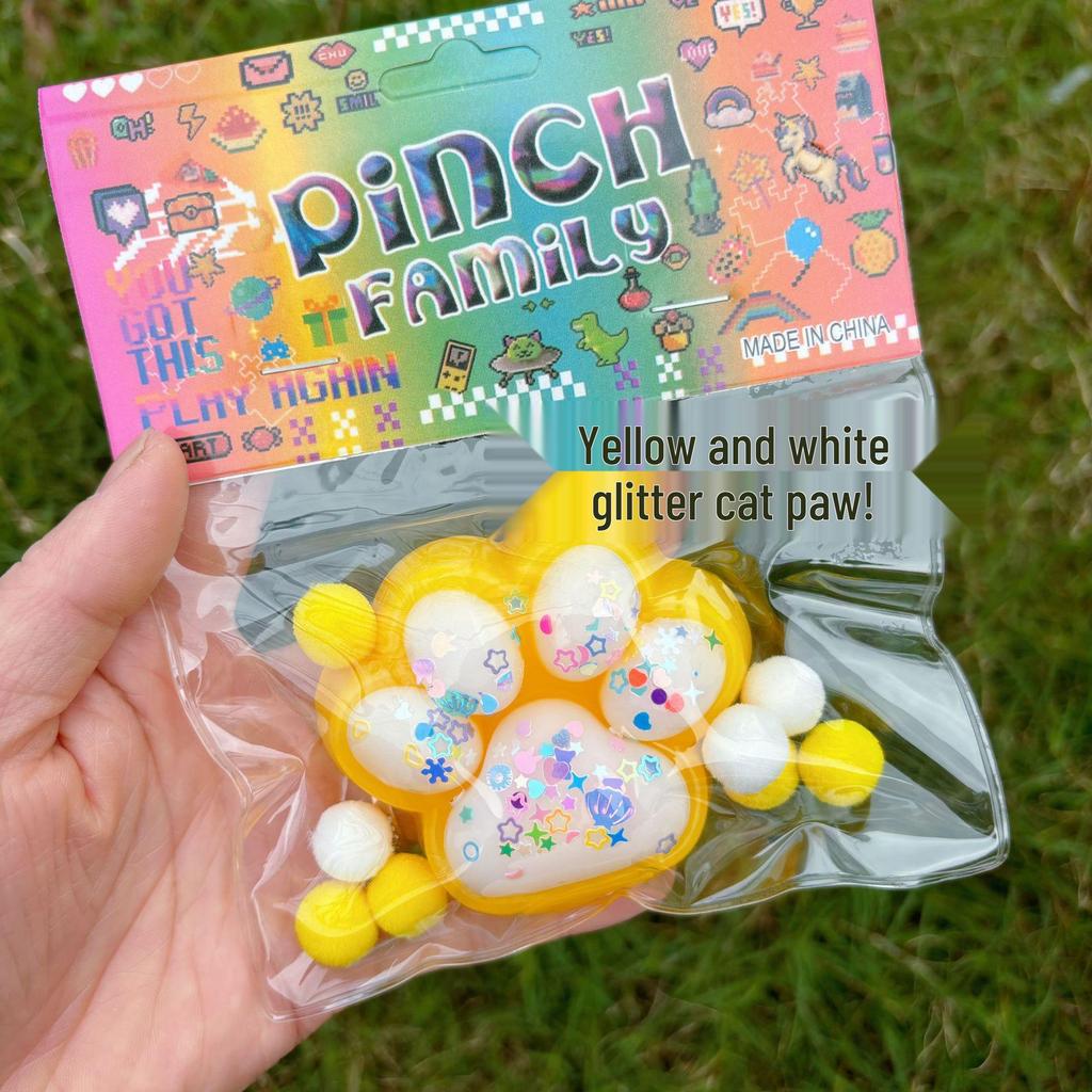 Viral Giant Plush Cat Paw Squishy Toy – Stress-Relief with a Soft, Pinchable Texture
