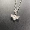 Fashion Cute Silver Color Stereo Insect Little Bee Pendant Necklace for Women Men Exquisite Personality Collar Chain Jewelry