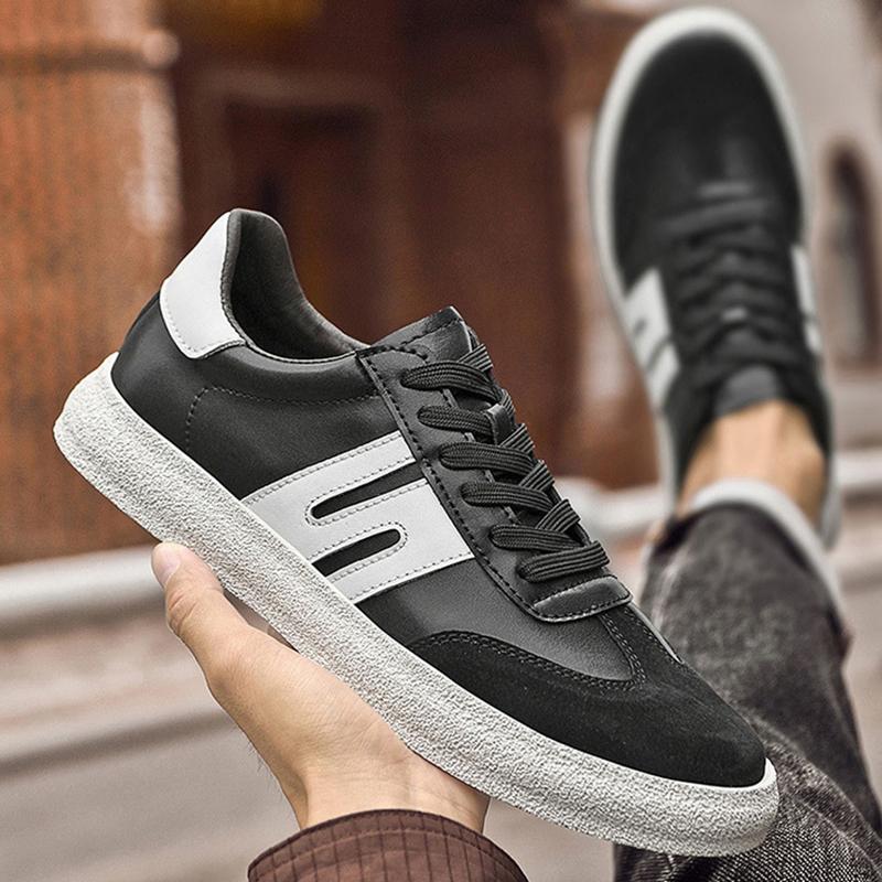 Men's Casual Sneakers Shoes Height Increase Shoes Leather Shoes Insoles 5CM Man Daily Life Height Increasing Shoes Tennis Shoes