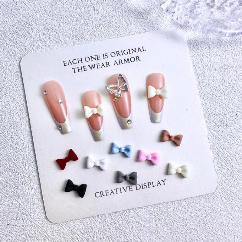 New Resin 3D Bow Tie Nail Art Accessories Cute Mini Handmade DIY Materials for Girls