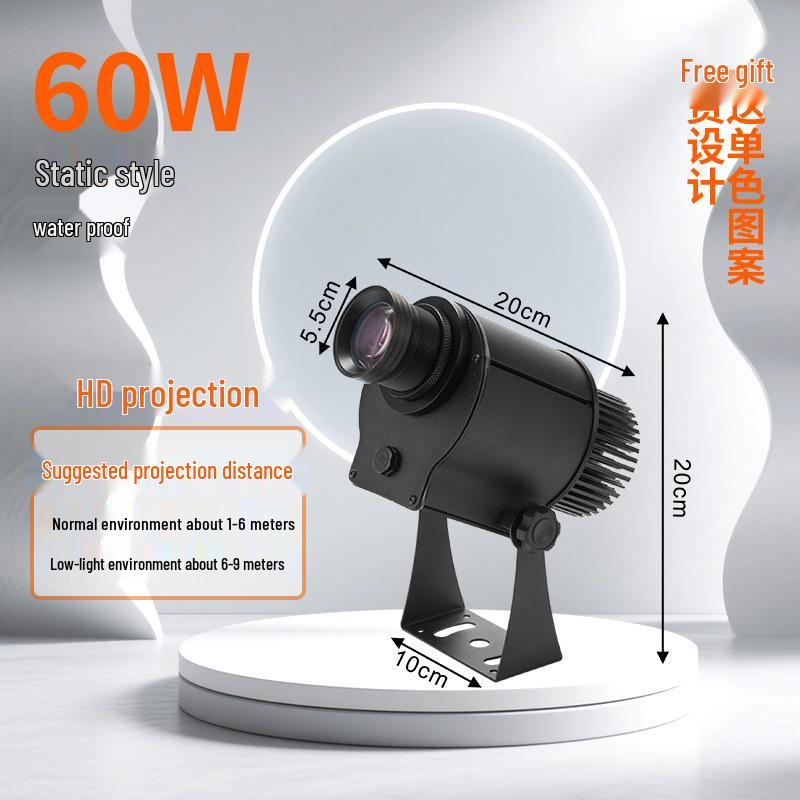 Waterproof Outdoor Logo & Text Projector Light for Shop Facades & Walls