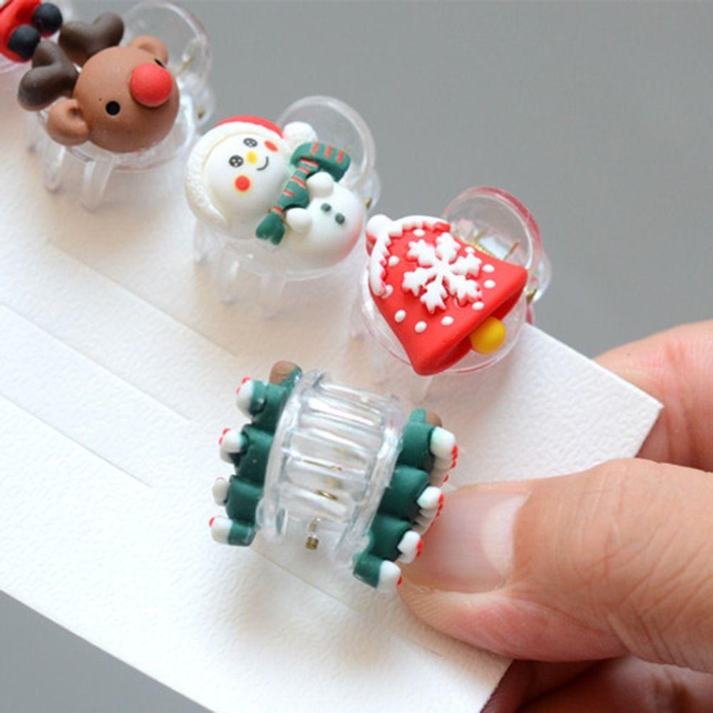 Hairwear New Year Hairpins Hair Crab Mini Hair Claw Christmas Hair Clip Korean Style Barrette
