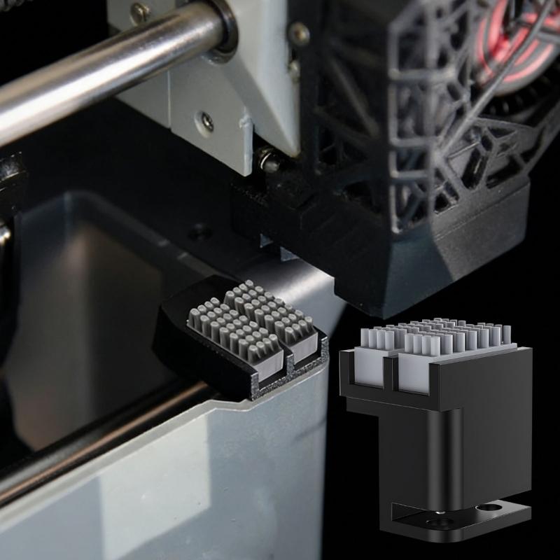 Pack of 2 High Quality Aluminum Nozzle Brush Set 3D Printing Snap On Design Prevents Color Mixing Reliable Performances Without Residues