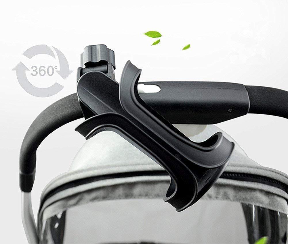 

1 pc 2-in-1 Stroller and E-Bike Cup Holder - Tool-Free, Adjustable Attachment for Water Bottles & Travel Mugs чорний