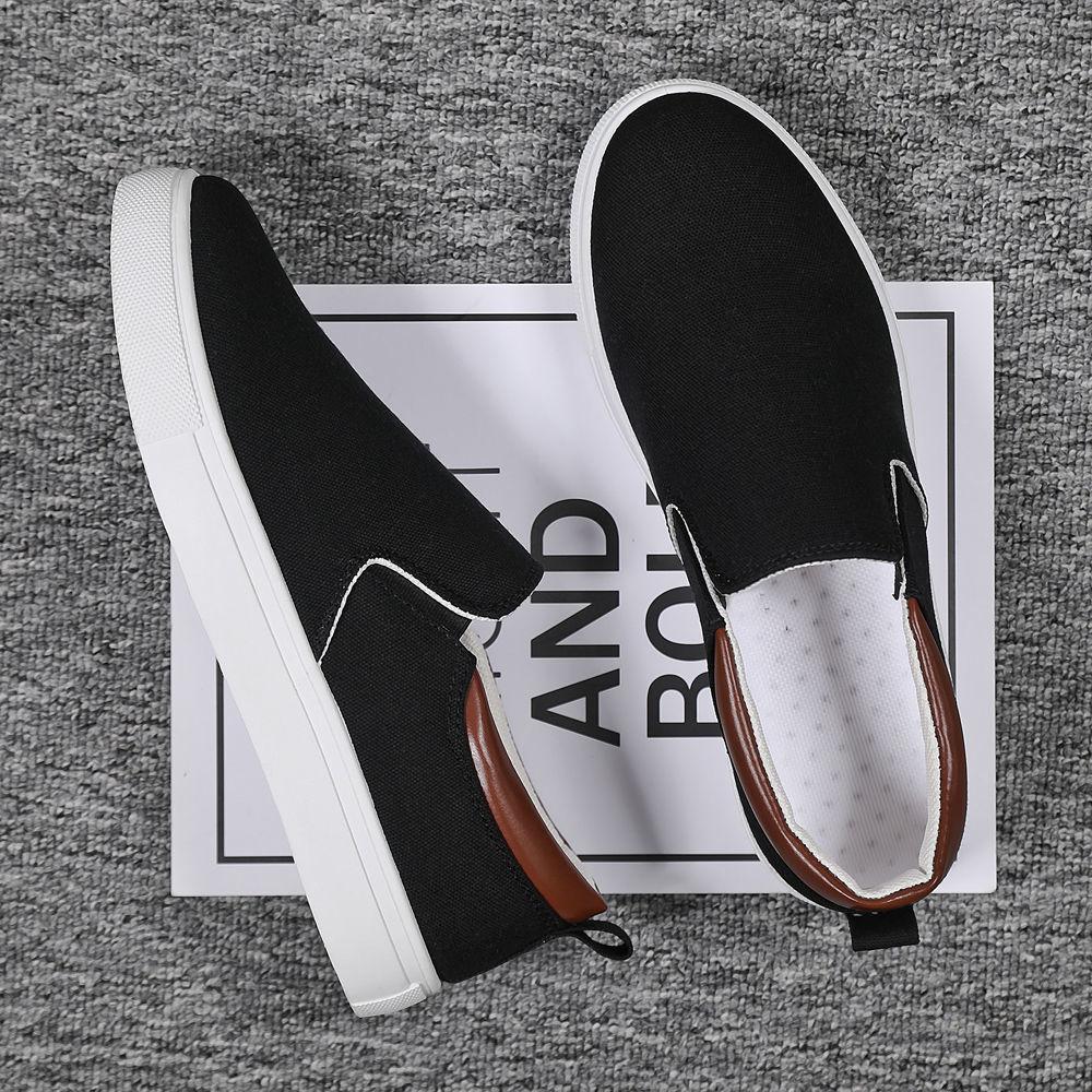Herrenschuh Schwarz Sneaker Sommer Freizeitschuhe für Männer Canvas Slipper Versandkostenfrei Angebot Deals Günstig Ausverkauf Designer Luxus