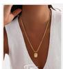 Rhinestone Peach Heart Snake Bone Chain Necklace: Women's Double-Layer Stainless Steel Jewelry with High-End Luxury Design
