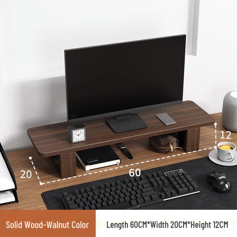 Solid Wood Monitor and Laptop Stand Riser