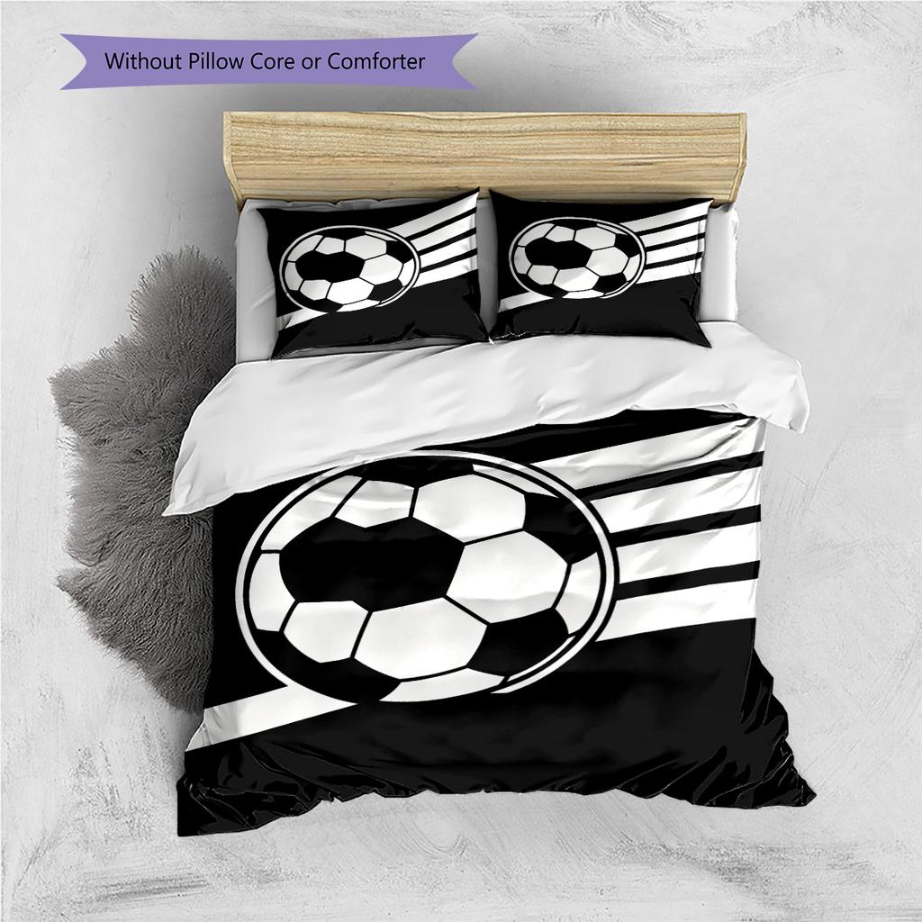 Set cu cuvertură și fețe de pernă cu model de desene animate Decorare casă Cadou de ziua de naștere (1 * husă de pilotă + 2 * fețe de pernă, fără miez)