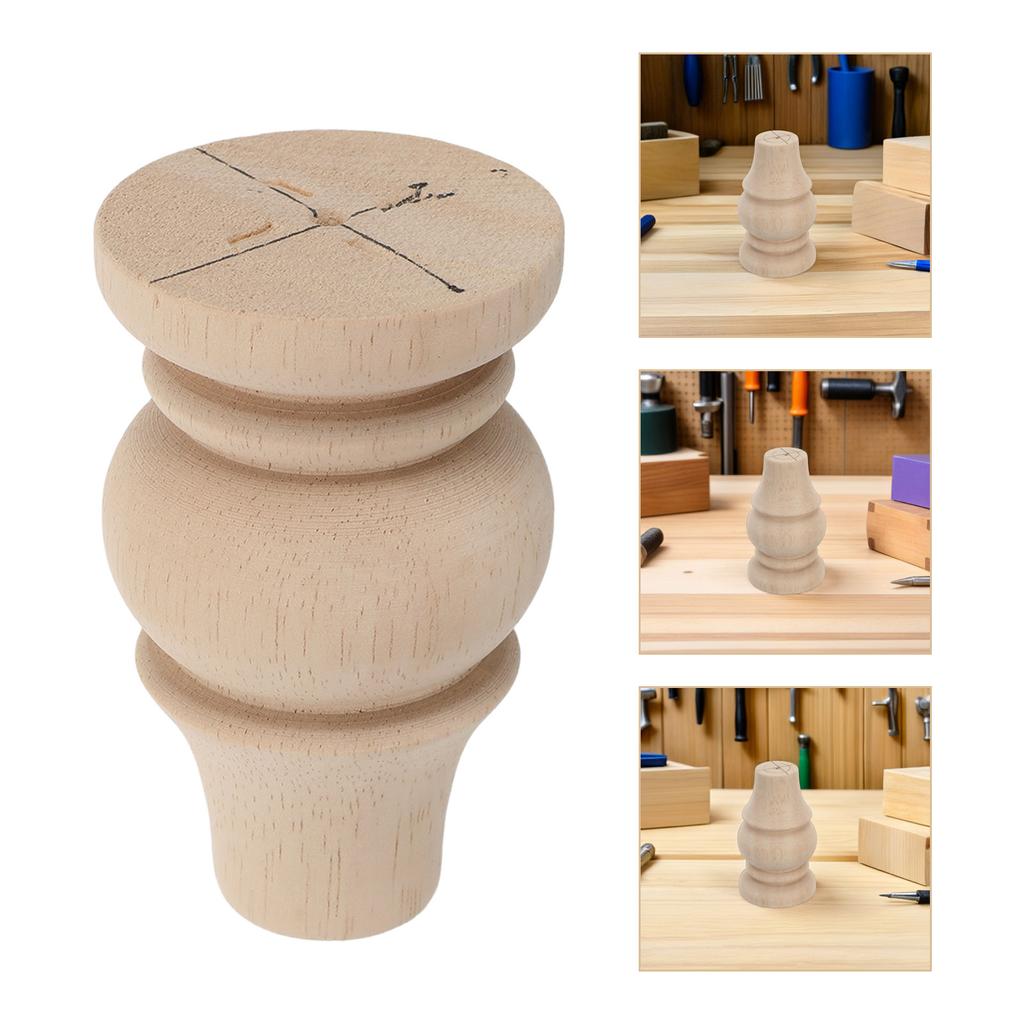 1pcs 6x10cm Round Sofa Legs Decorative Wooden Column Legs Table Legs Solid Wood Furniture Legs For Sofa Cabinet Table And Bed
