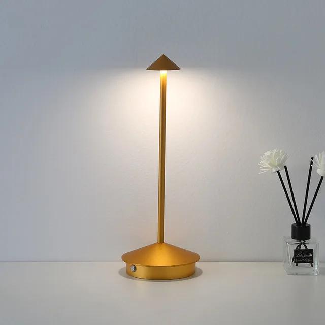 1 lámpara de mesa recargable creativa con luz LED táctil para comedor, hotel, bar, mesa de café, lámpara de escritorio decorativa