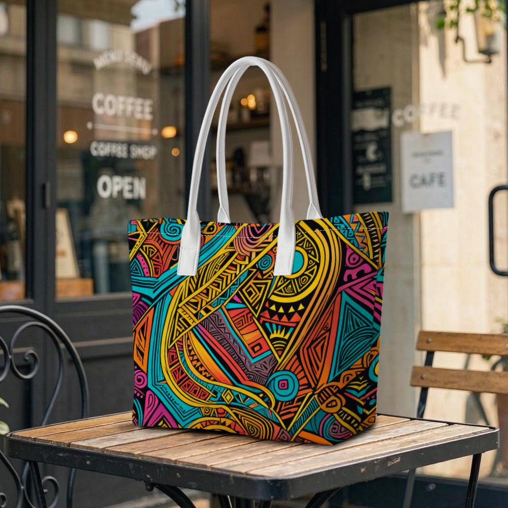 Bohemian Ethnic Pattern Tote Bag Fashion Large Capacity Shoulder Bag For Daily Use Shopping Travel