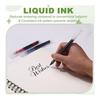 PATIKIL 6 Pcs Gel Pens, 0.5mm Fine Point Needle Tip, Smooth Writing, Quick Dry, Black/Blue Ink, Clear Plastic for Office, Notebook, Journaling