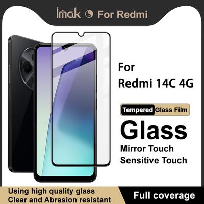 For Redmi 14C 4G Glass IMAK Full Coverage Tempered Glass Film Pro+ Series