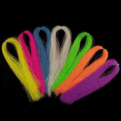1 Paquet Flashabou Lumineux Torsadé Filaments Cristal Holographiques Pour Hameçon Jig Leurre Rig Sabiki Matériaux de Fabrication