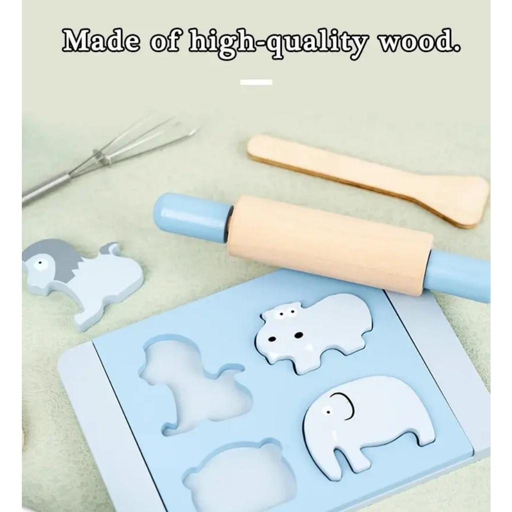 Wooden Play House Baked Cookie Toys Simulation As Chef Play House Game Parent-Child Interactive Simulation Making Cookie Games