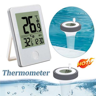 Wireless Digital Pool Thermometer IPX8 Waterproof Swimming Pool Thermometer with Outdoor/Indoor Temperature Monitor Easy Read