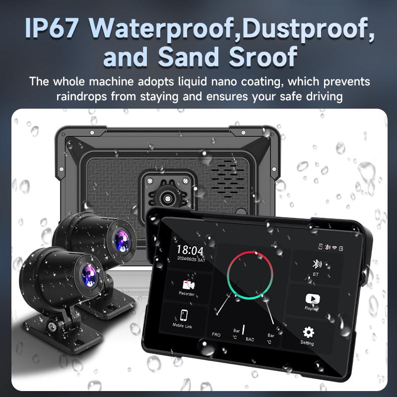 7 Inch 2K DVR Motorcycle For BMW R1200GS R1250GS S1000XR R1300GS GPS Navigation Moto Touch Screen Portable CarPlay Android Auto