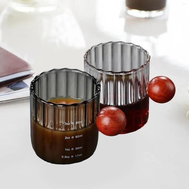 Measuring Tools Glass Milk Mug Can Be Boiled Teacup With Anti Scald Wooden Handle Espresso Cup For Home Cafe Teahouse Kitchen Gadgets CCJ3001