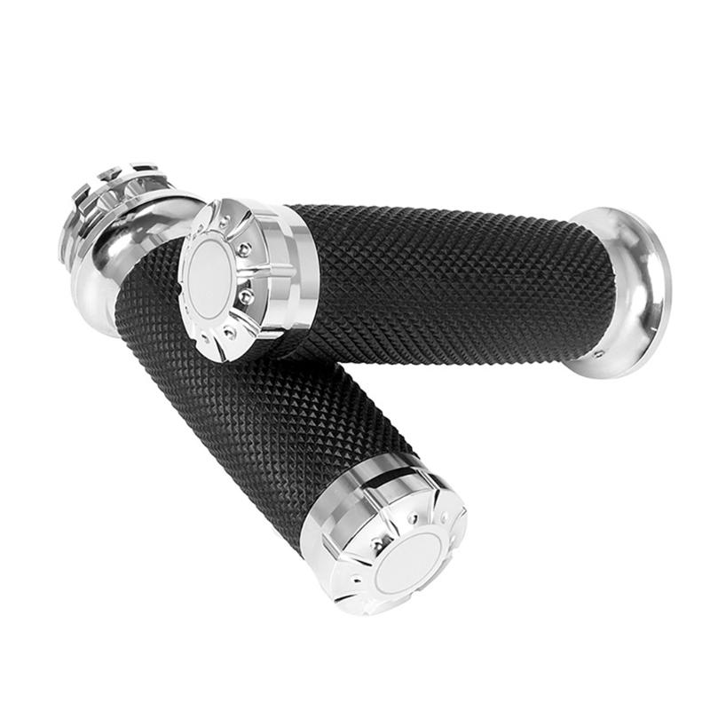 1 Pair Motorcycle Handlebar Grips Motorbike Throttle Grip Modification Accessories 25mm Throttle Grip