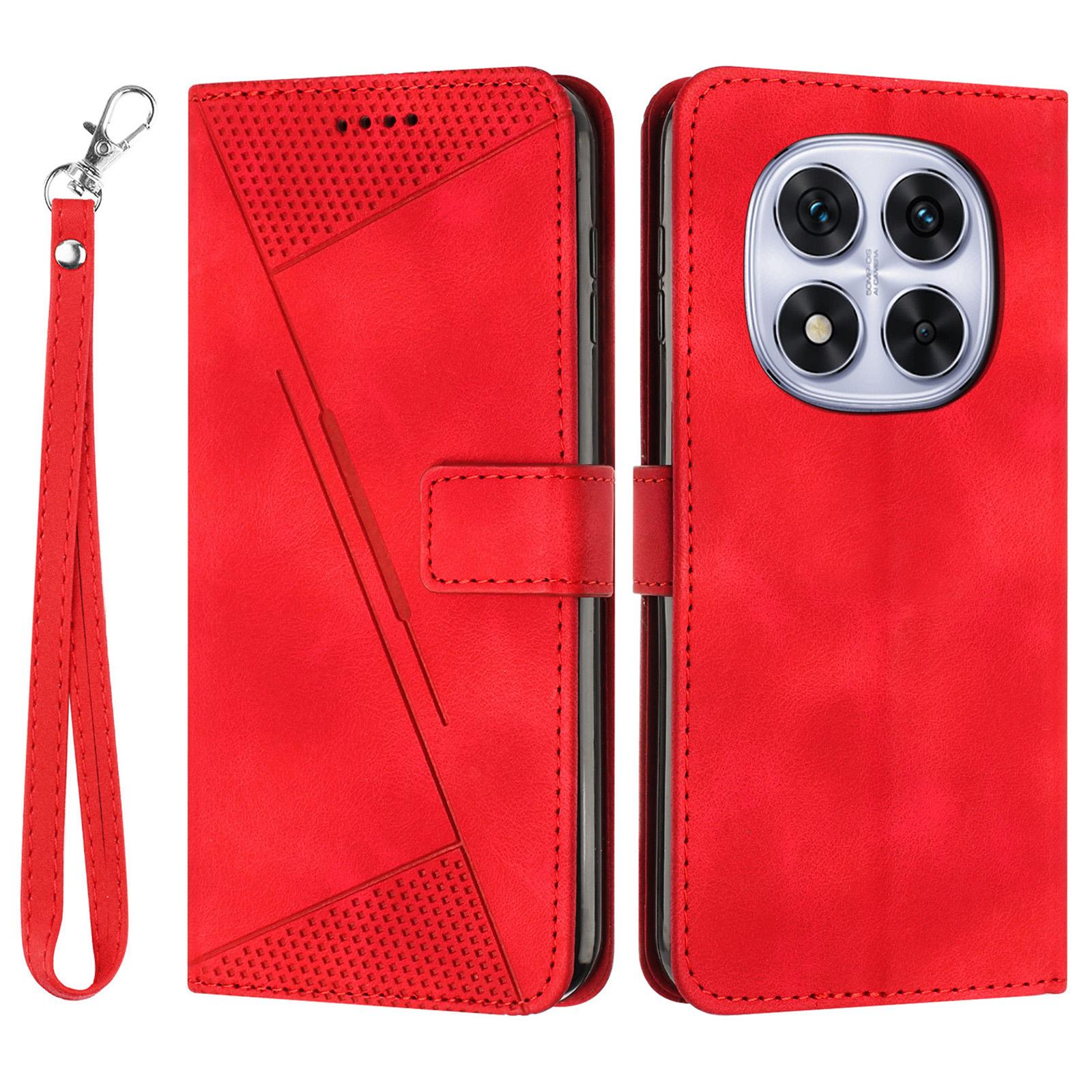 

Для Xiaomi Redmi Note 14 Pro+ 5G/Note 14 Pro 5G/Poco X7 5G чехол-сумка с принтом треугольный кожаный чехол для телефона B