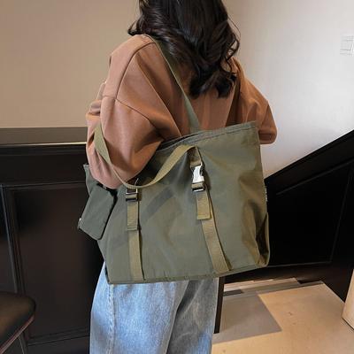 2025 Frühling neue Mode Handtasche einfarbiges Design schlicht große Kapazität lässig trendig cool Umhängetasche