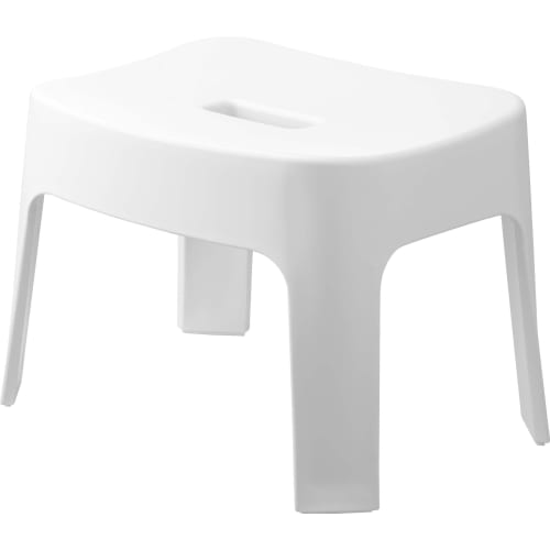 Yamazaki Magnetic Bath Stool SH25 White, Approx. W33 X D26.5 X H25.5cm (Seat: Approx. H25cm), Tower, Breathable and Quick-Drying, 6925