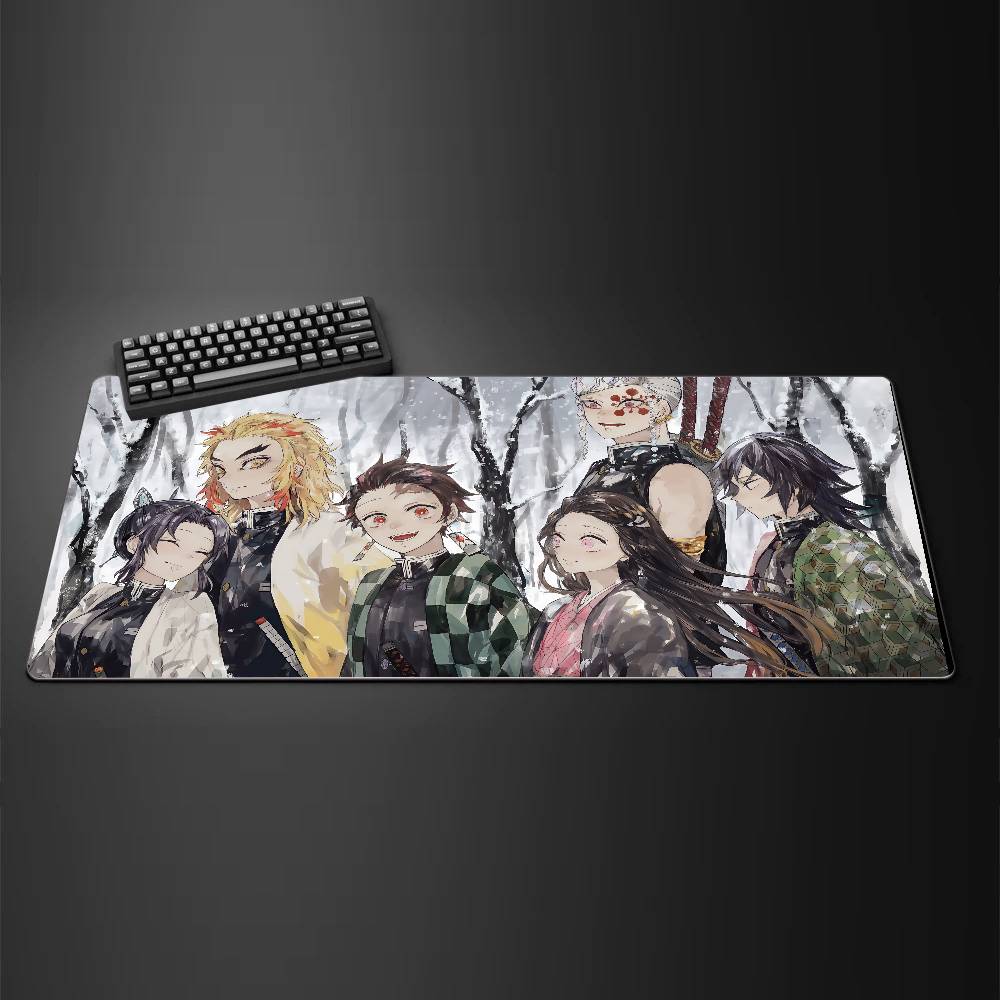 Demon Slayer Akaza Upper Moon Anime Gaming Mouse Pad Large Rubber Keyboard Desk Mat With 2MM Stitched Edge Design