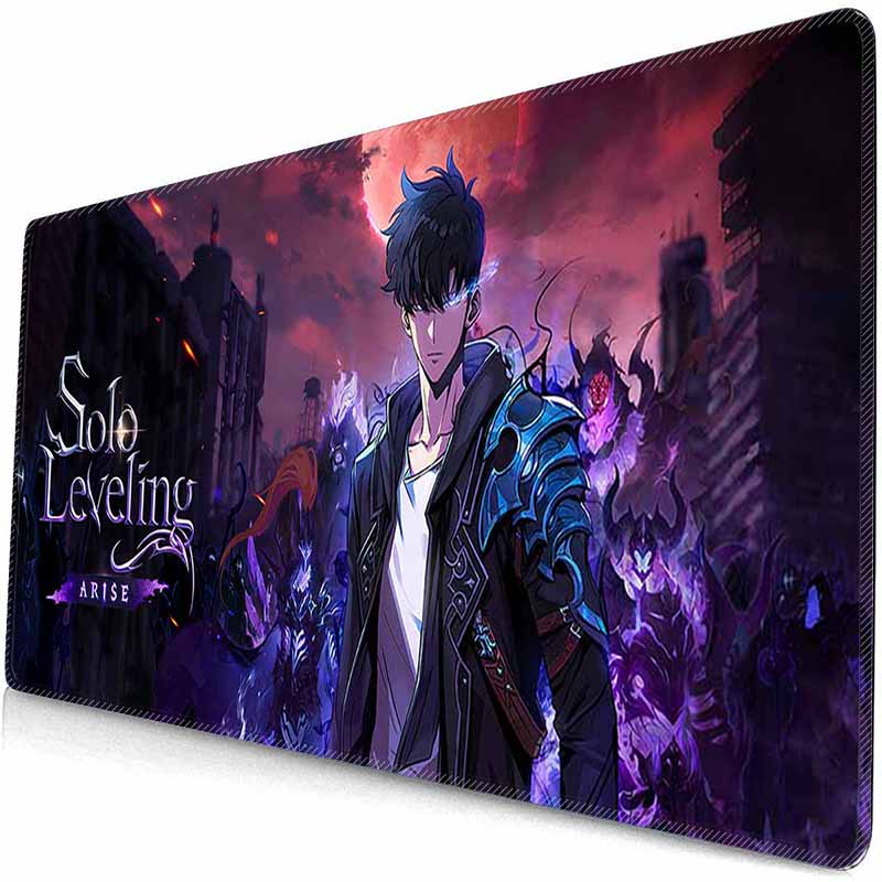 Gamer Large Mouse Pad S_Solo Levelings Rubber Mouse Mat Anime Gaming Mousepad Game HD Print Keyboard Pad Non-Slip Desk Mat