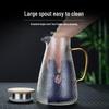 Shangqi 1.8L Hammered Glass Pitcher with Bamboo Steel Lid