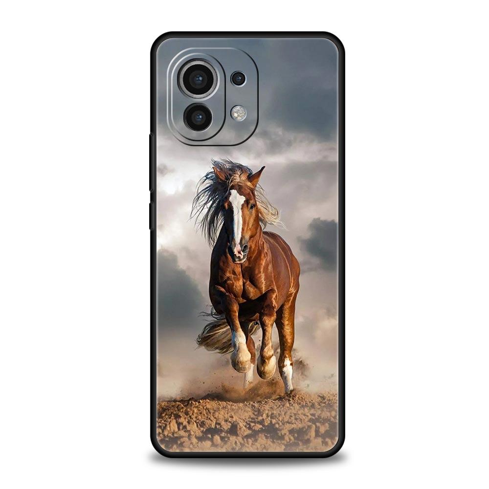 Animal Horse Phone Case Cover for Xiaomi Mi 17 15 14 13 12 11 Ultra 15T 14T 13T 12T 11T Pro Lite 5G Soft TPU Shell Fundas Capas