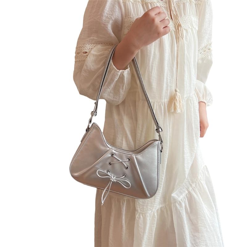 Damen PU Leder Schultertasche Mode Achseltasche Elegante Handtasche Plissierte Unterarmtasche Shopping Dating Tasche Knödel Tasche