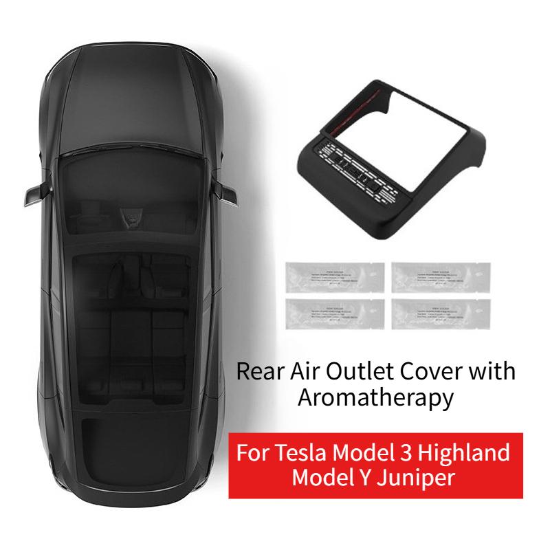 Rear Air Outlet Protective Cover with Aromatherapy for Tesla Model 3 Highland Model Y Juniper Trim Protective Cover Accessories