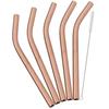 5pcs Colofrul Wide 12mm Stainless Steel Bent Straw Set Fruit Juice Milkshake Cocktail Bubble Tea Drinking Straw Bar Accessories