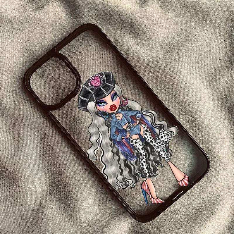 Lovely Doll Bratz Phone Case For IPhone 15 14 Pro MAX 11 13 12  X XR XS 7 8 Plus Fashion Girl Shockproof Hard Cover Clear Bag