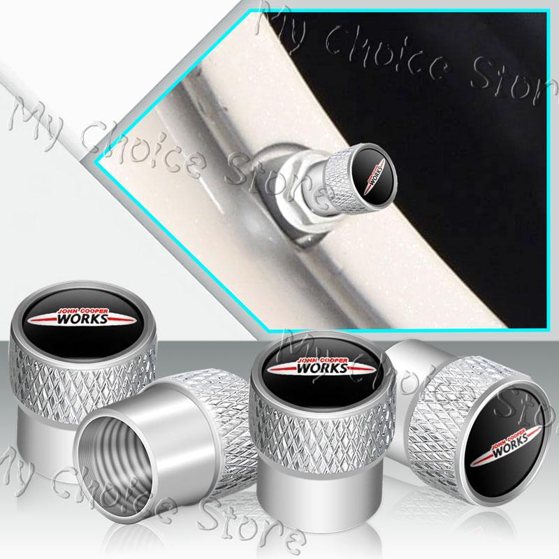4Pcs/set Metal Alloy S Emblem Car Wheel Tire Valve Stem Caps For Mini Cooper S Logo John Cooper Works R55 R53 R52 F55 F54 F60 Rdxzk11