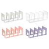 Book Stand Four Section Sturdy Acrylic Bookends Handbag Divider Shelf for Table Study Room Bookcase Cookbooks Photo Albums