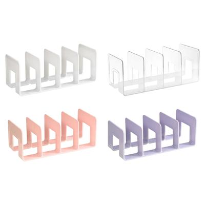 Buchständer Vierer-Set Stabile Acryl-Buchstützen Handtaschen-Trenner Regal für Tisch Arbeitszimmer Bücherregal Kochbücher Fotoalben