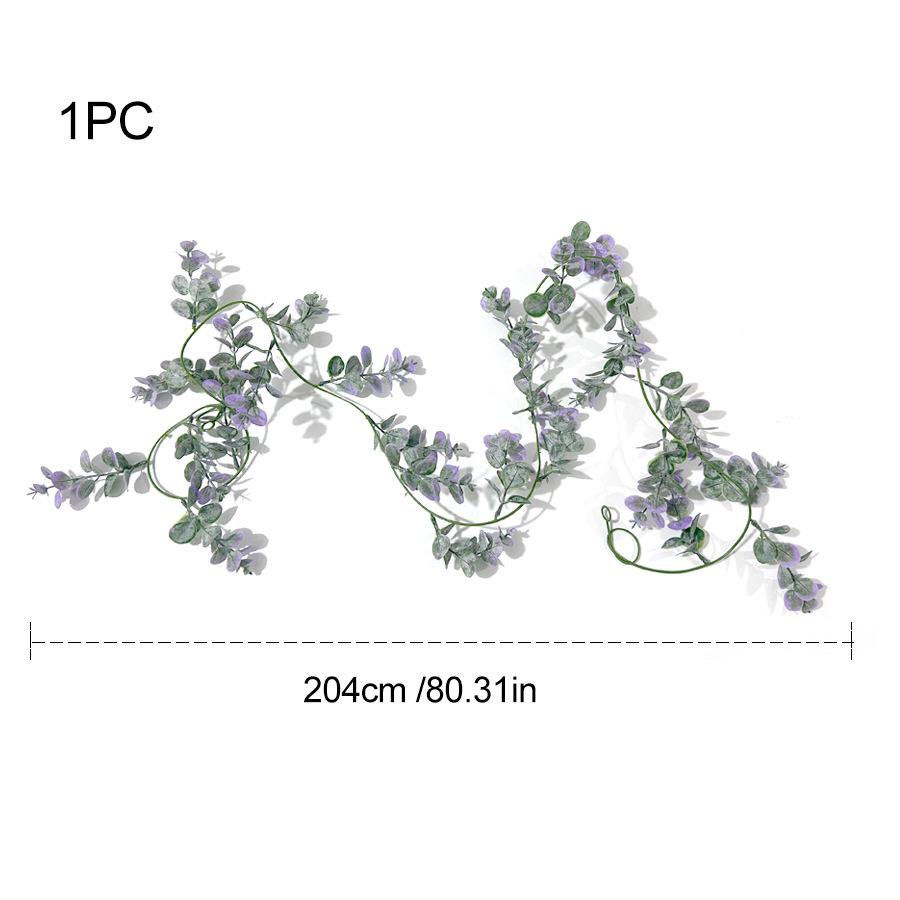 

Искусственные Имитационные Зеленые Растения, Листья Фиолетового Эвкалипта, Лозы Эвкалипта, Домашние Вьющиеся Лозы Декоративные Аксессуары