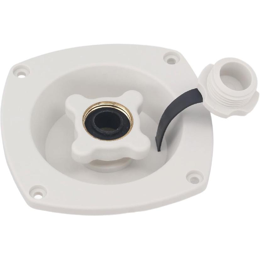 Sorandy RV Water Inlet Wall Mount City Water Fill Inlet with Check Valve, Pressure Regulated Water Entry Regulator for Camper Trailer Marine