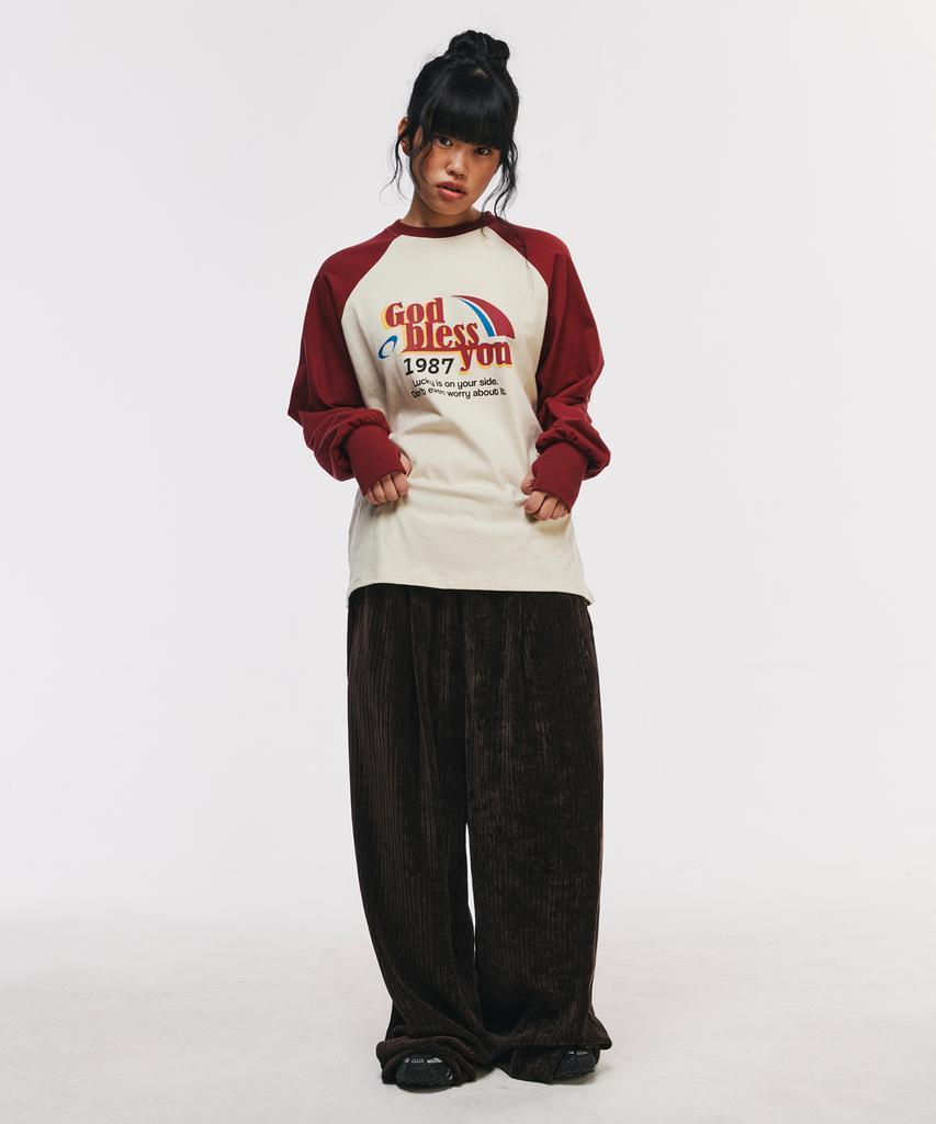 SCALLYWAG Easy Corduroy Wide Pants [Brown]