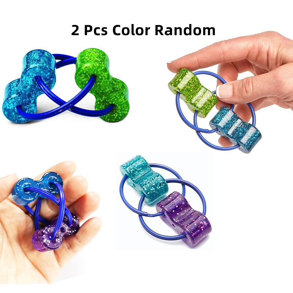 Decompression Chain Fidget Finger Spinner Sensory Toy Metal Puzzle Keychain Give Children Best Enlightenment Fun Birthday Gift