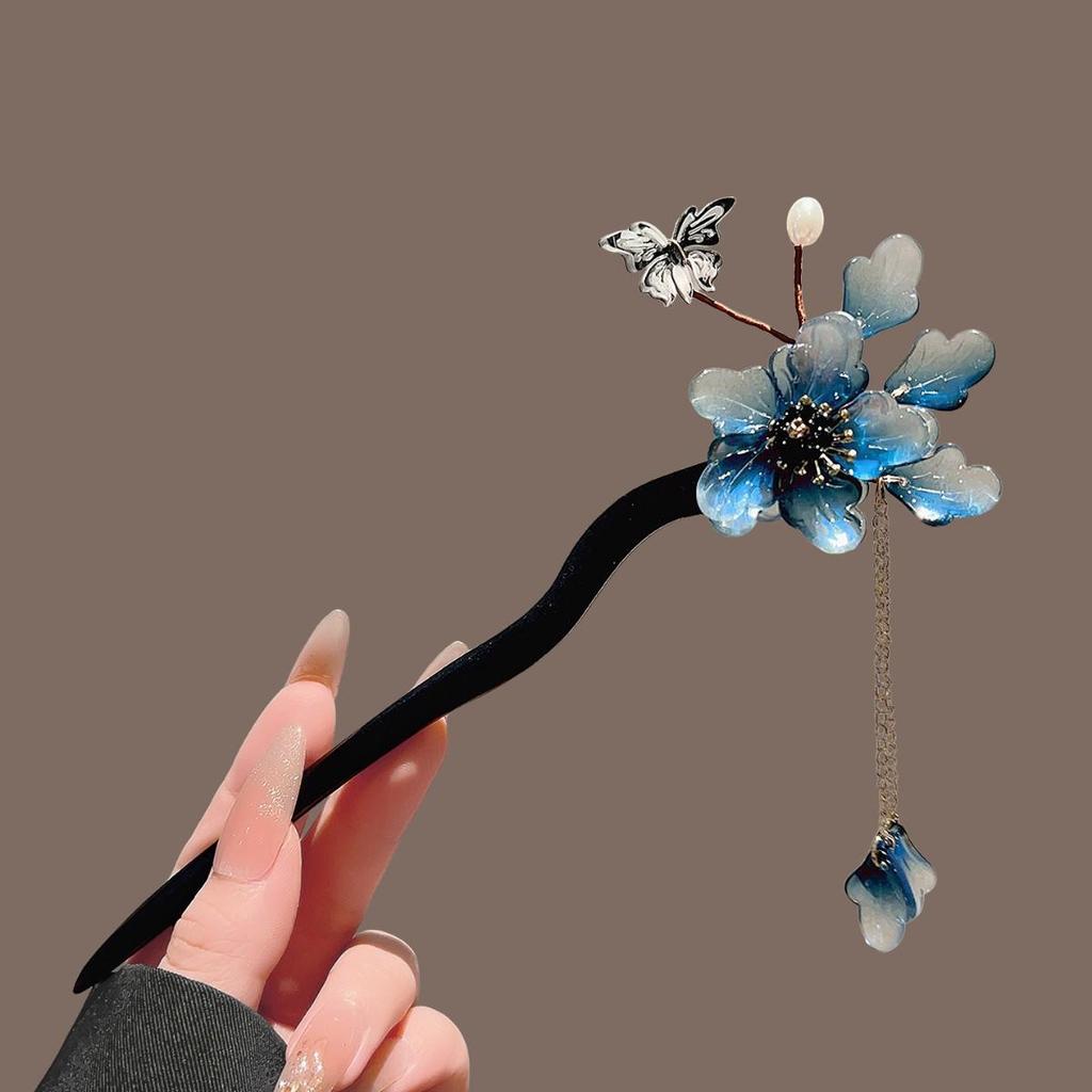 2026 Retro Tassel Wood Hairpin for Hanfu & Qipao