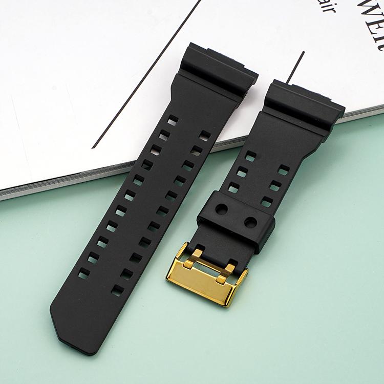 Strap for Casio G-Shock GA-100/110/120/140/200/400/700 800 GD-100/110/120 G-8900 GLS-100 Replace Silicone Resin Watch Band 16mm